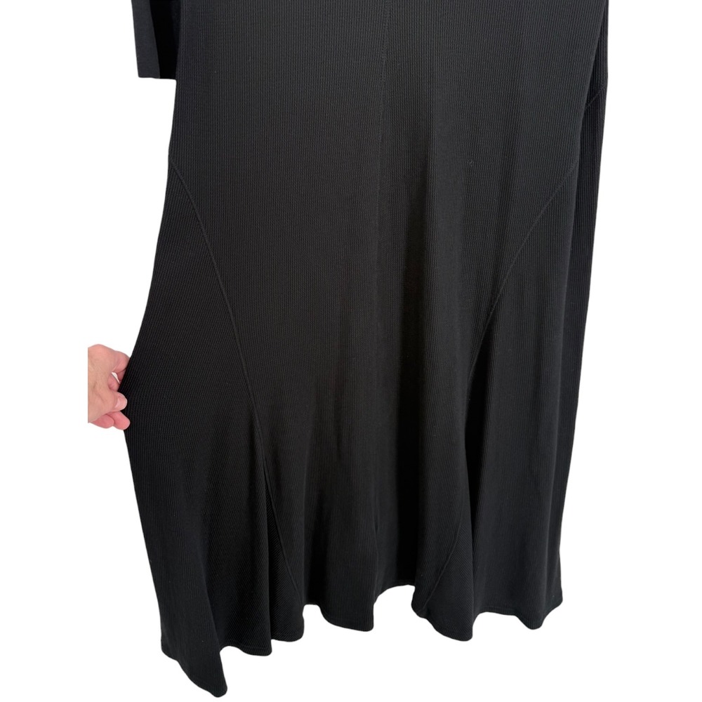 Polo Ralph Lauren Women's Waffle Knit Fit and Flare Midi Dress Black Size XL - Picture 8 of 12